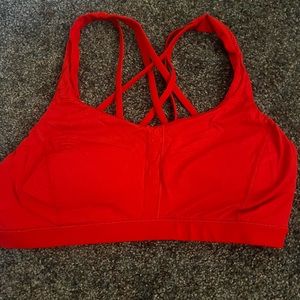 LULU Red sports bra size 6